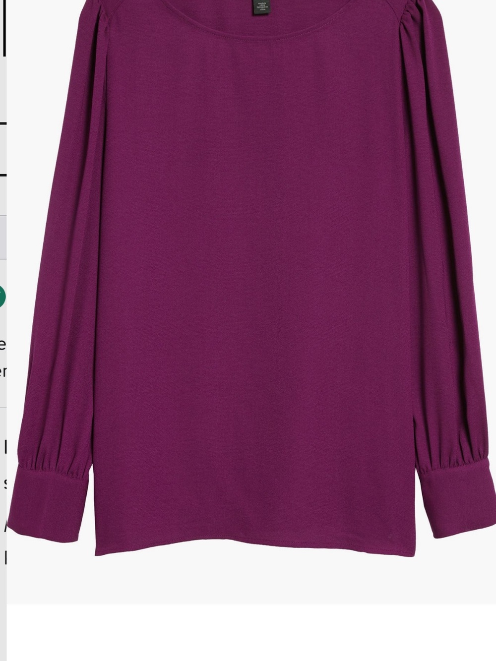 Halogen Long-Sleeve Blouse, medium, EUC